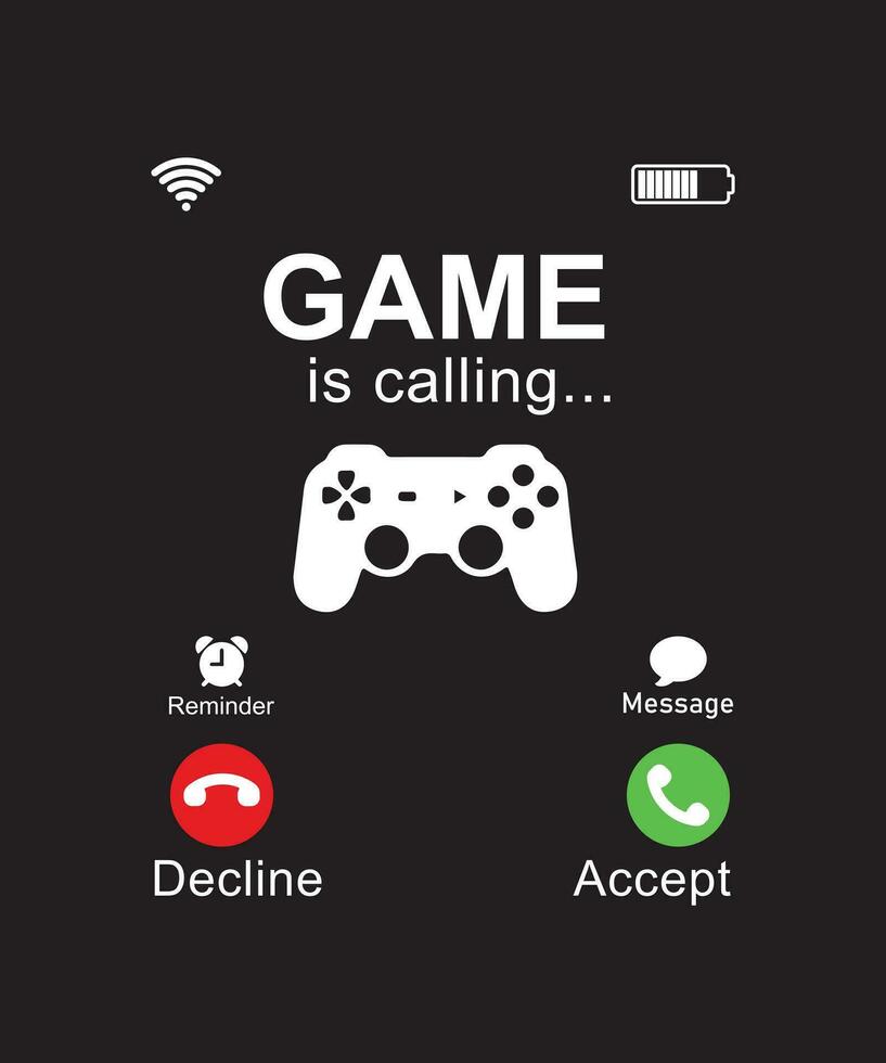 Game is calling tshirt design vector