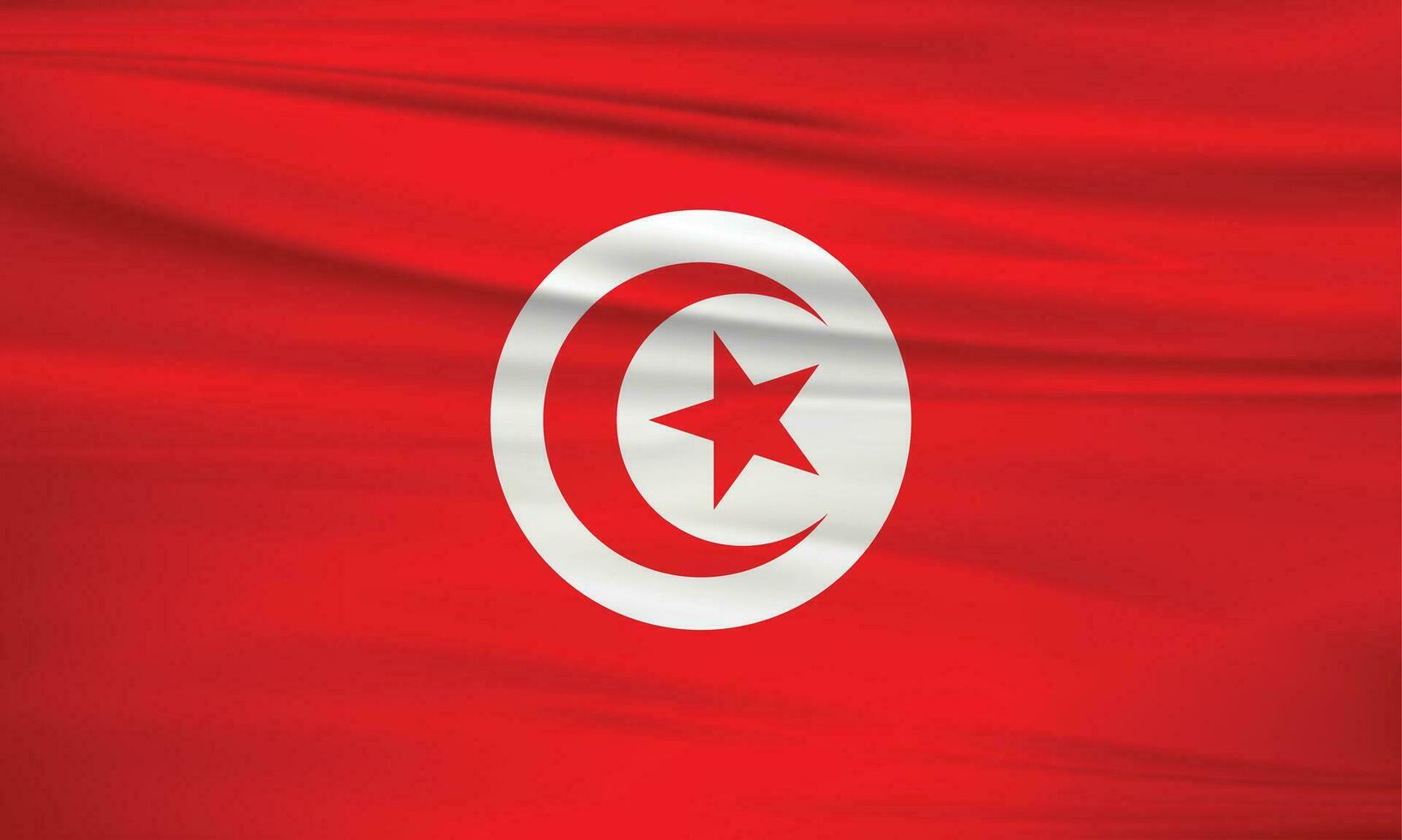 Illustration of Tunisia Flag and Editable vector Tunisia Country Flag