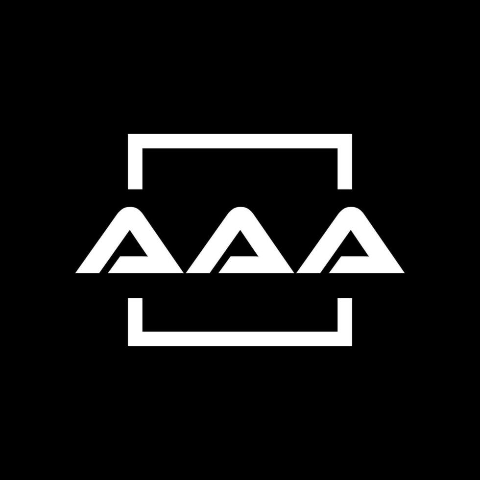 AAA letter logo design, Initial letter AAA logo design vector, AAA logo design vector file.Pro vector