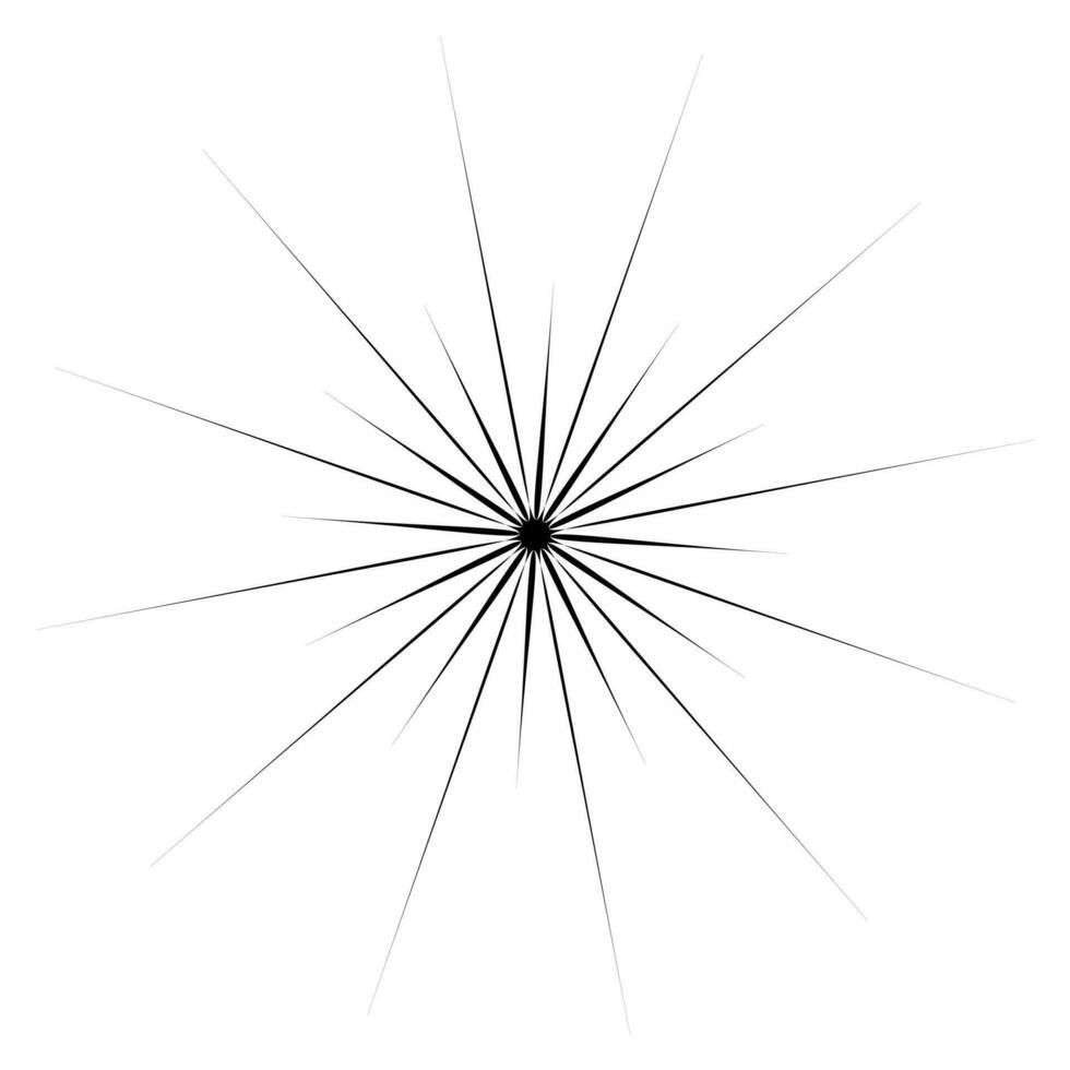 multi-pointed thin vector black star with blot silhouette on white