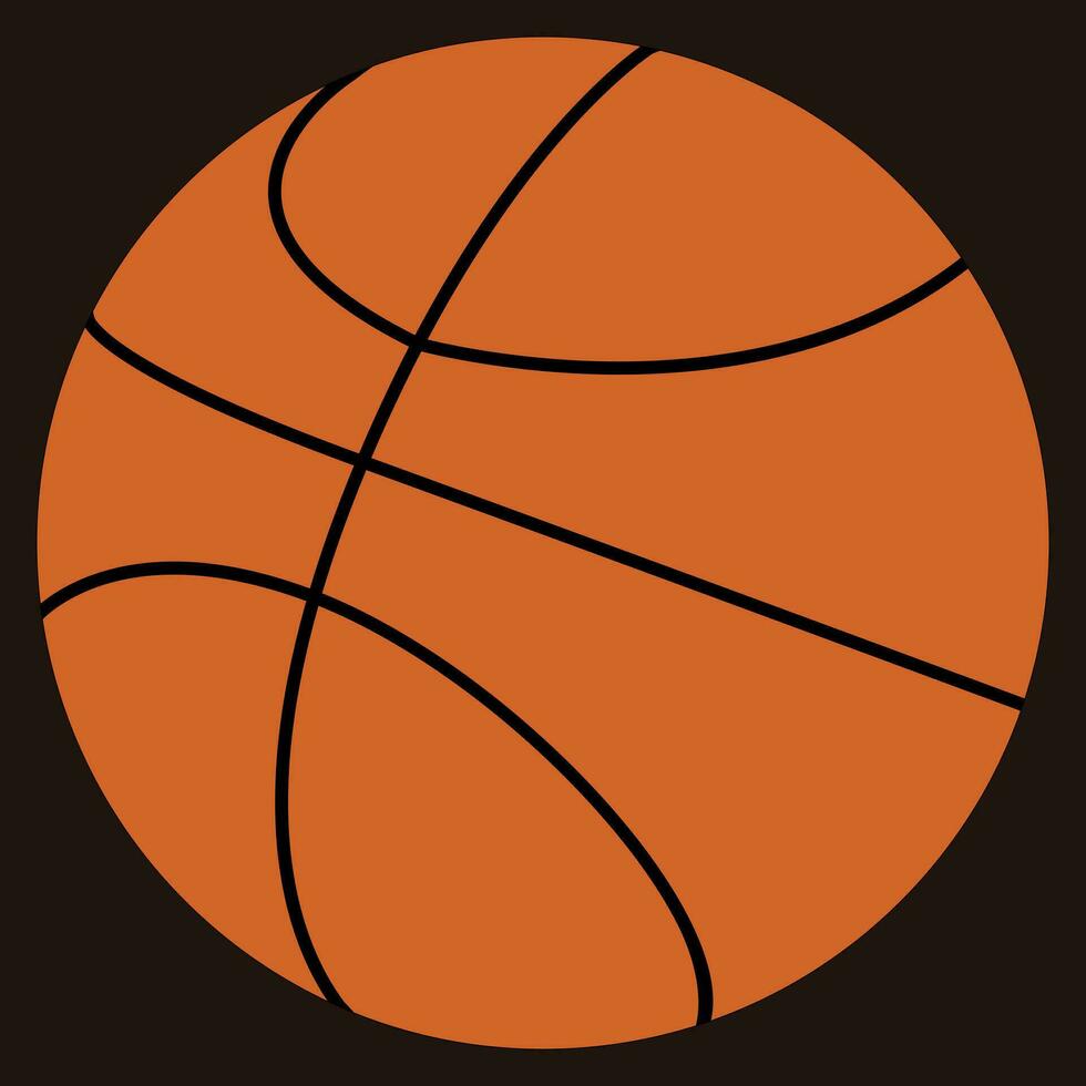 basketball ball as an element for sports illustration vector