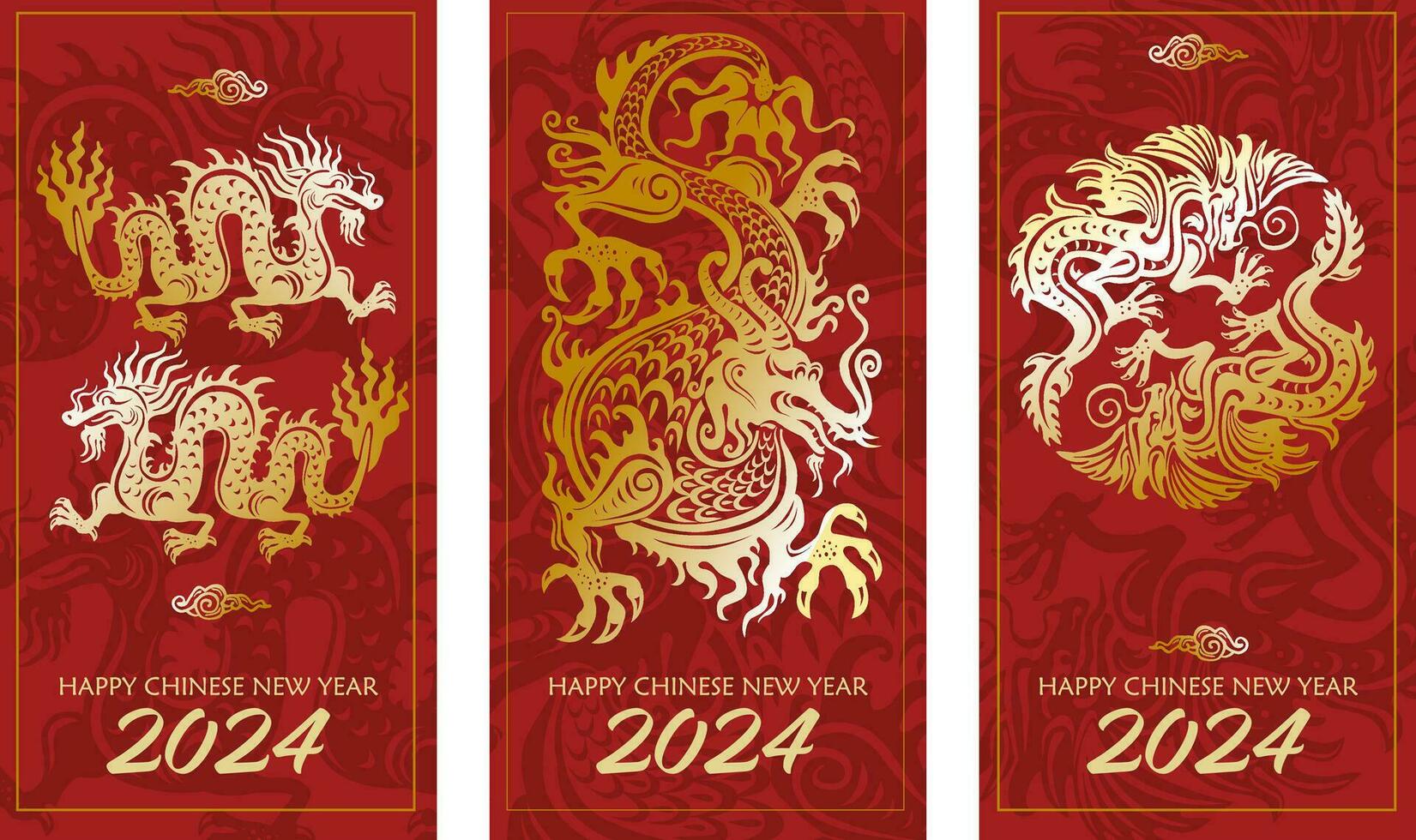 Set of template for greeting card vector