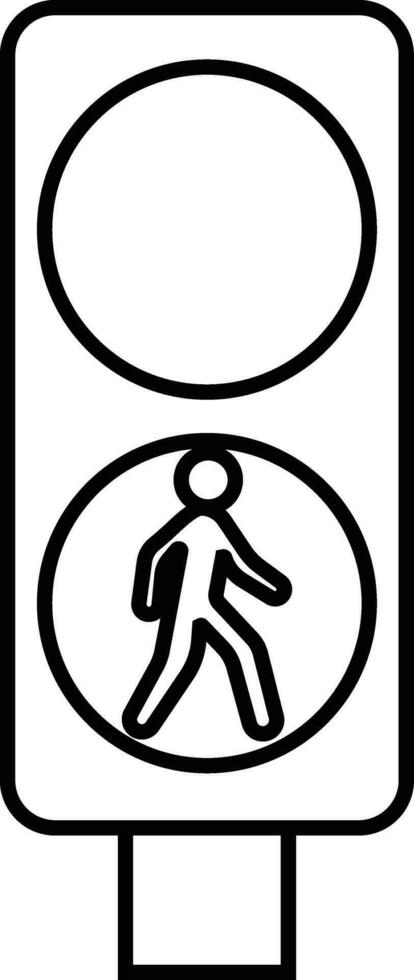 Traffic light interface icon in line. isolated in symbol use for Traffic control or stoplights with go light and caution light in vector for apps and website