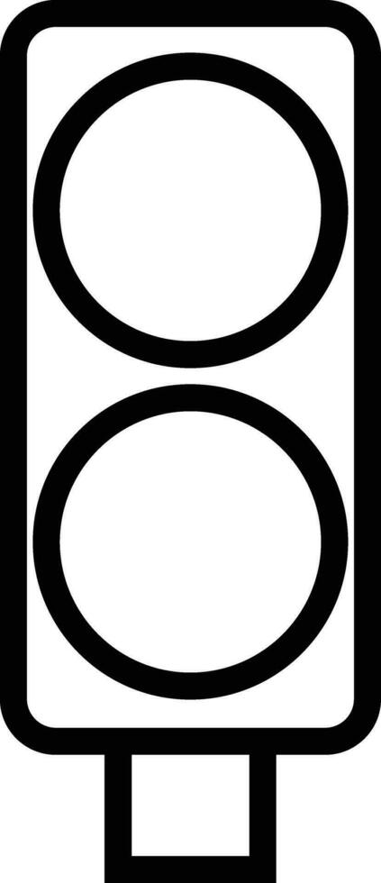 Traffic light interface icon in line. isolated in symbol use for Traffic control or stoplights with go light and caution light in vector for apps and website