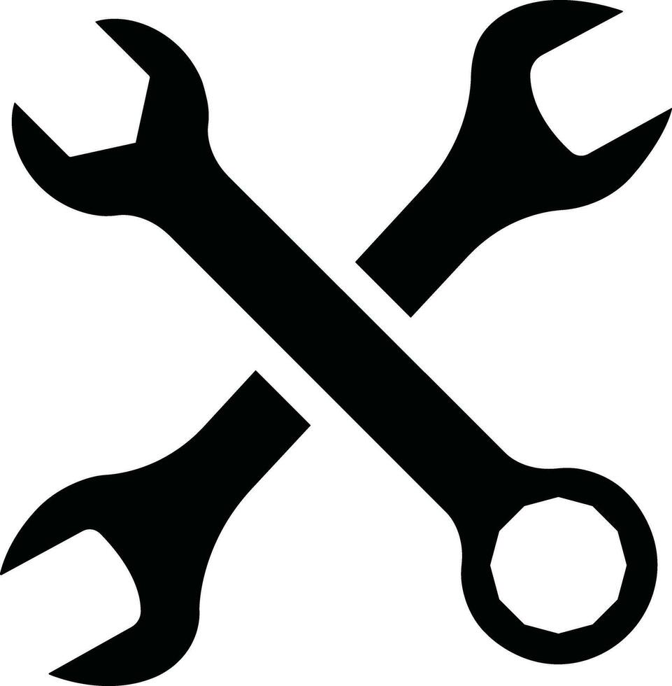 Tool repair and service icon in flat. isolated on Hammer Working Engineering tools icon. Instrument Construction wrench and screwdriver. vector for apps, web