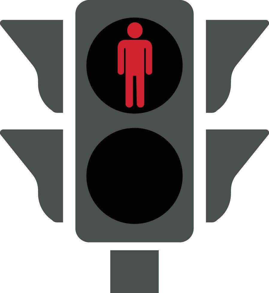 Traffic light interface icon in flat. isolated in symbol use for Traffic control or stoplights with go light and caution light in vector for apps and website