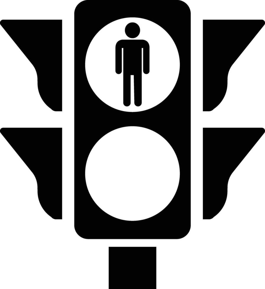 Traffic light interface icon in flat. isolated in symbol use for Traffic control or stoplights with go light and caution light in vector for apps and website