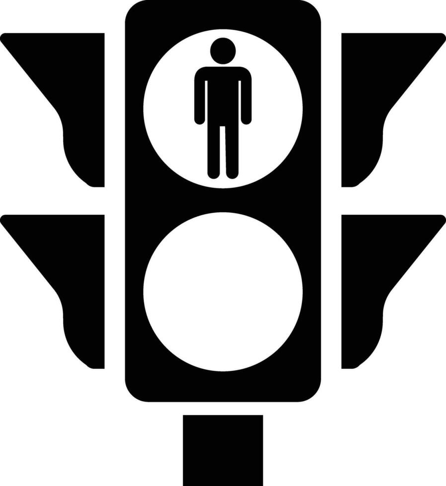 Traffic light interface icon in flat. isolated in symbol use for Traffic control or stoplights with go light and caution light in vector for apps and website