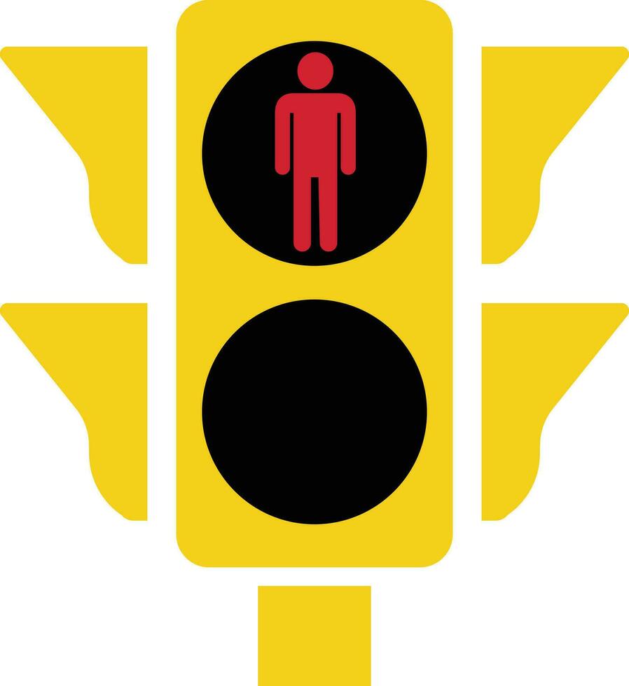 Traffic light interface icon in flat. isolated in symbol use for Traffic control or stoplights with go light and caution light in vector for apps and website