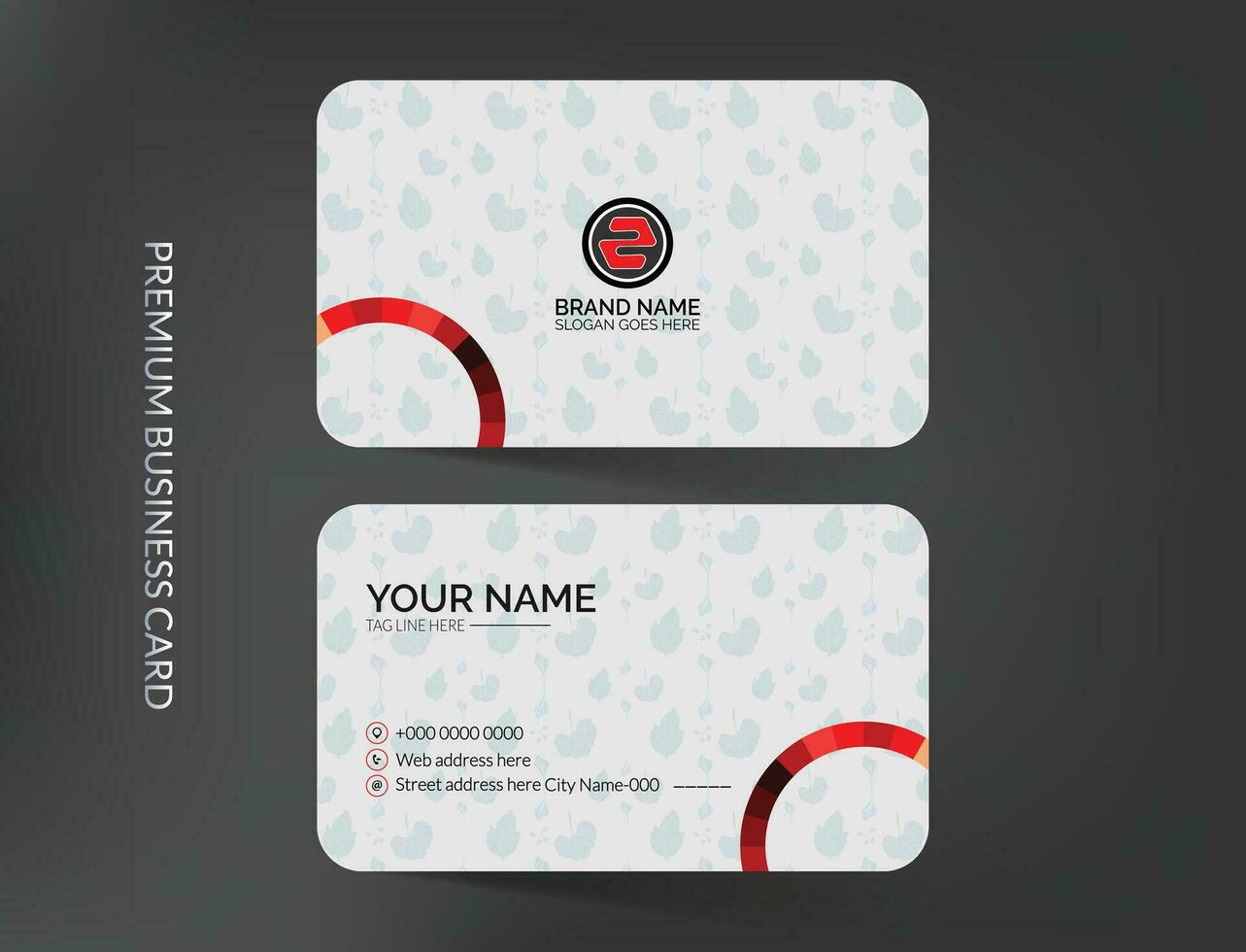 Simple and elegant business card template with logo,mockup,icons design vector