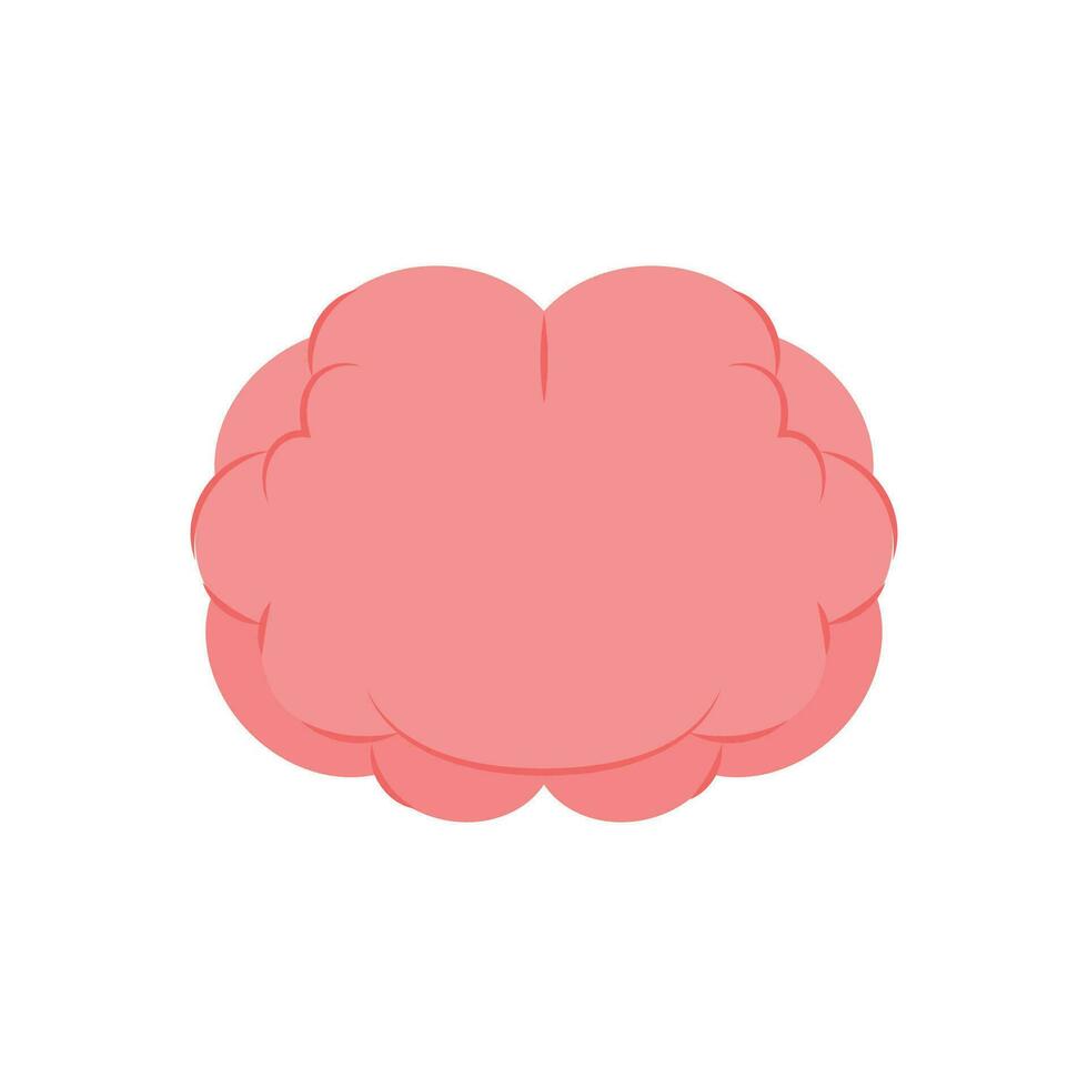 Vector the human brain on a white background. cartoon design