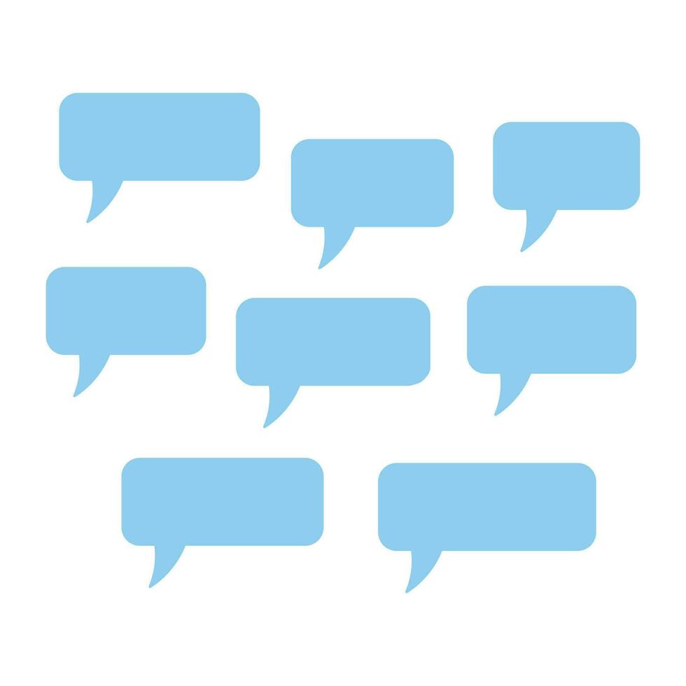 Vector set of chat speech bubbles on white