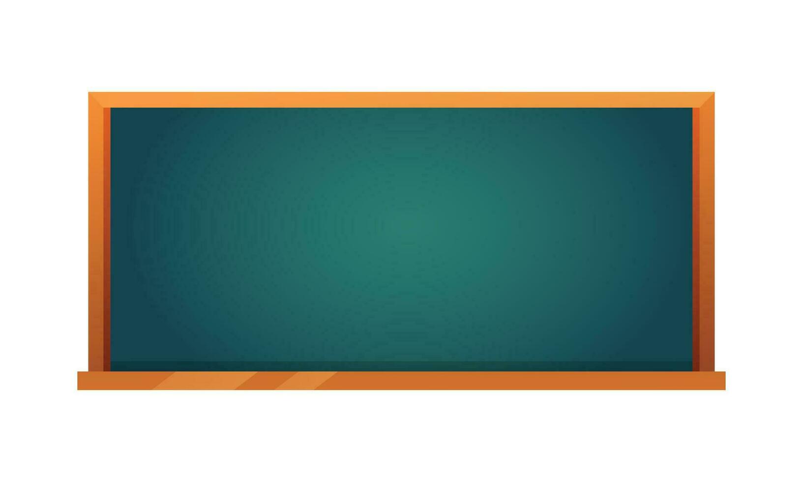 Vector green empty chalkboard template on white