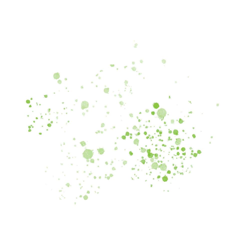 Vector abstract green watercolor paint brush splash and splatter