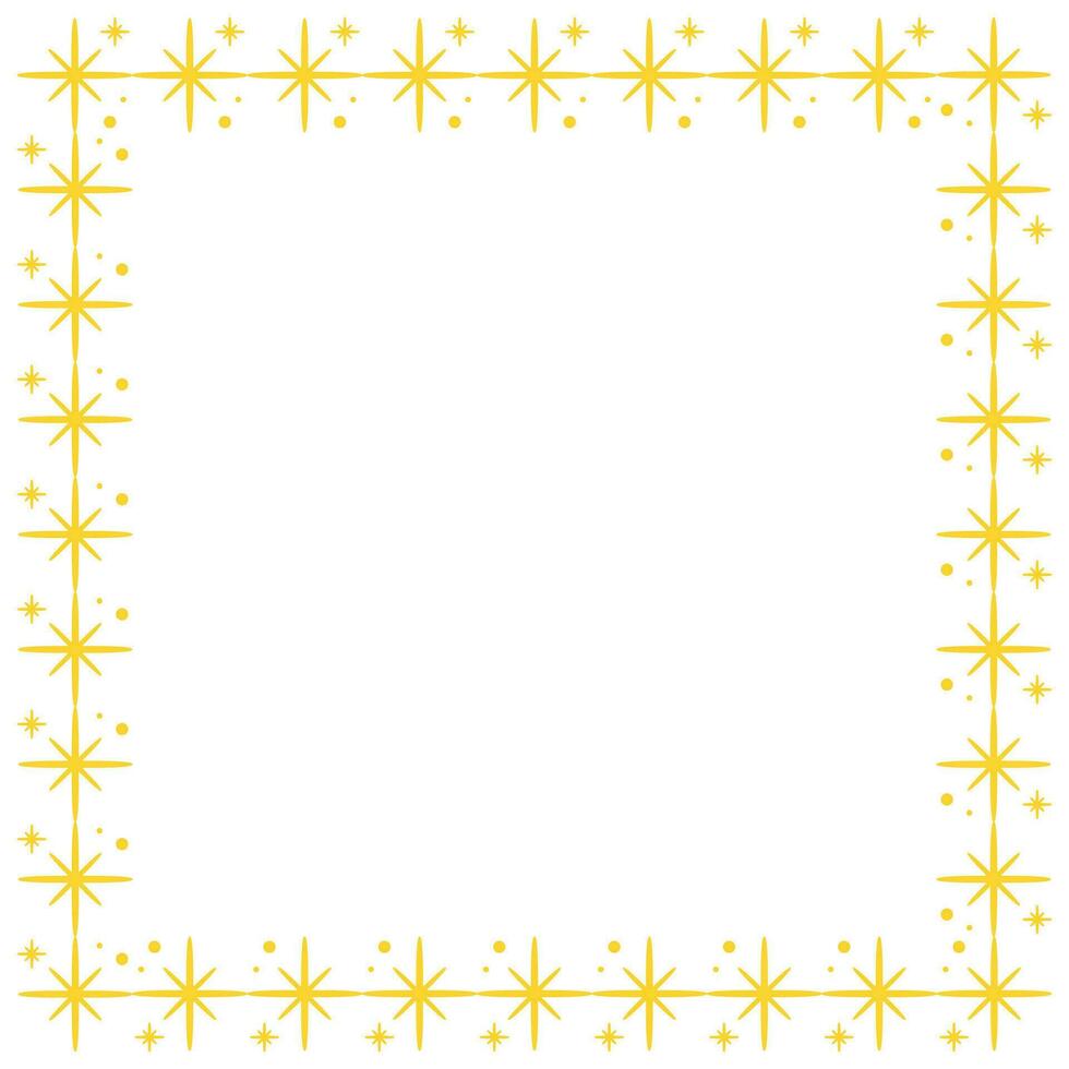 Vector yellow stars border background