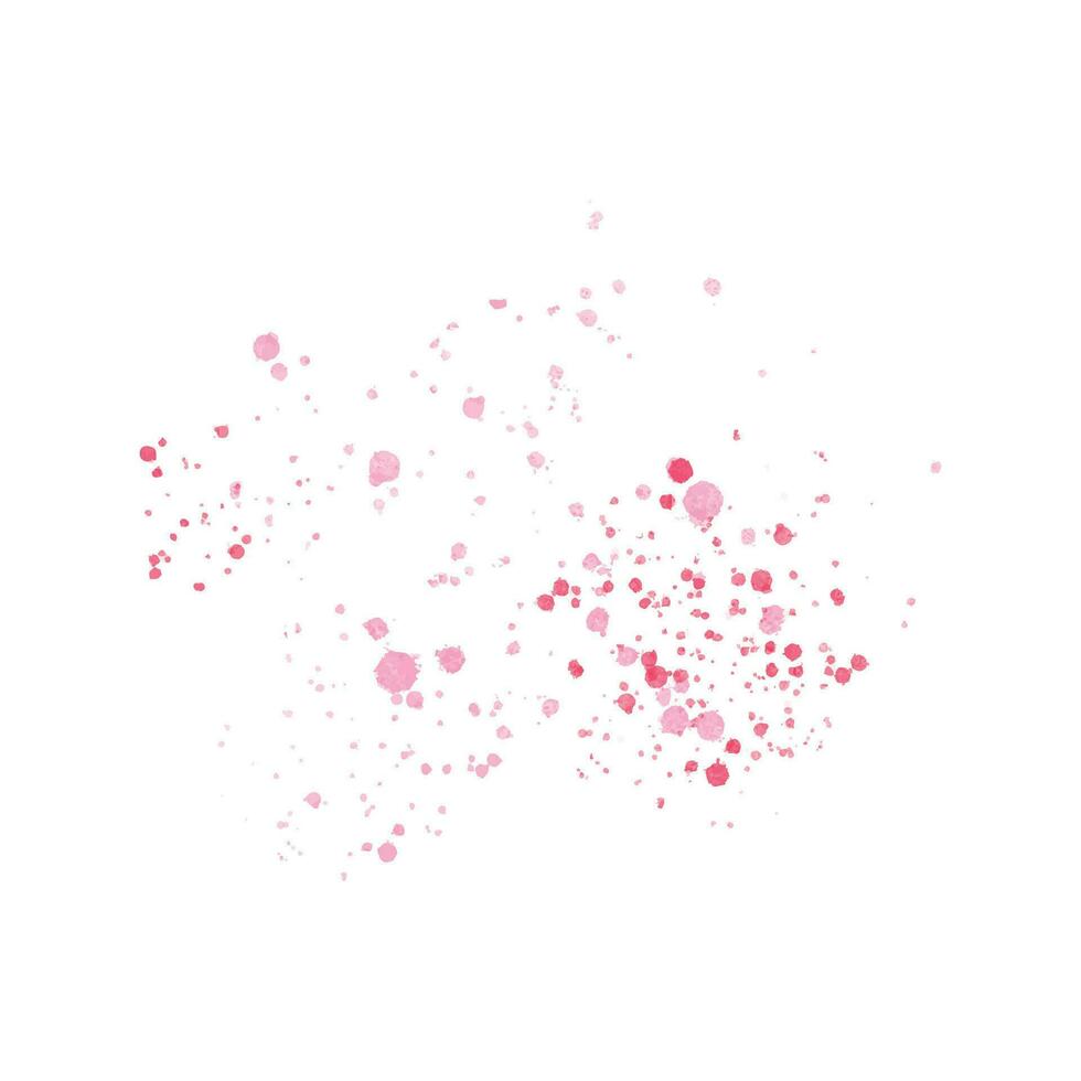 Vector abstract pink watercolor paint brush splash and splatter