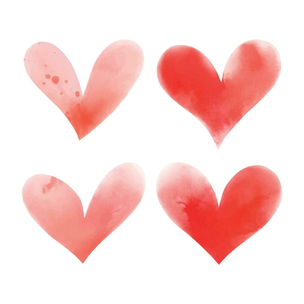Red heart collection vector valentine's day edition