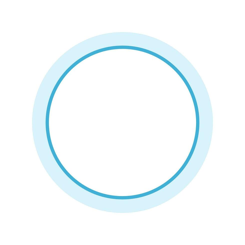 Vector glossy with blue stroke icon, circle, isolated