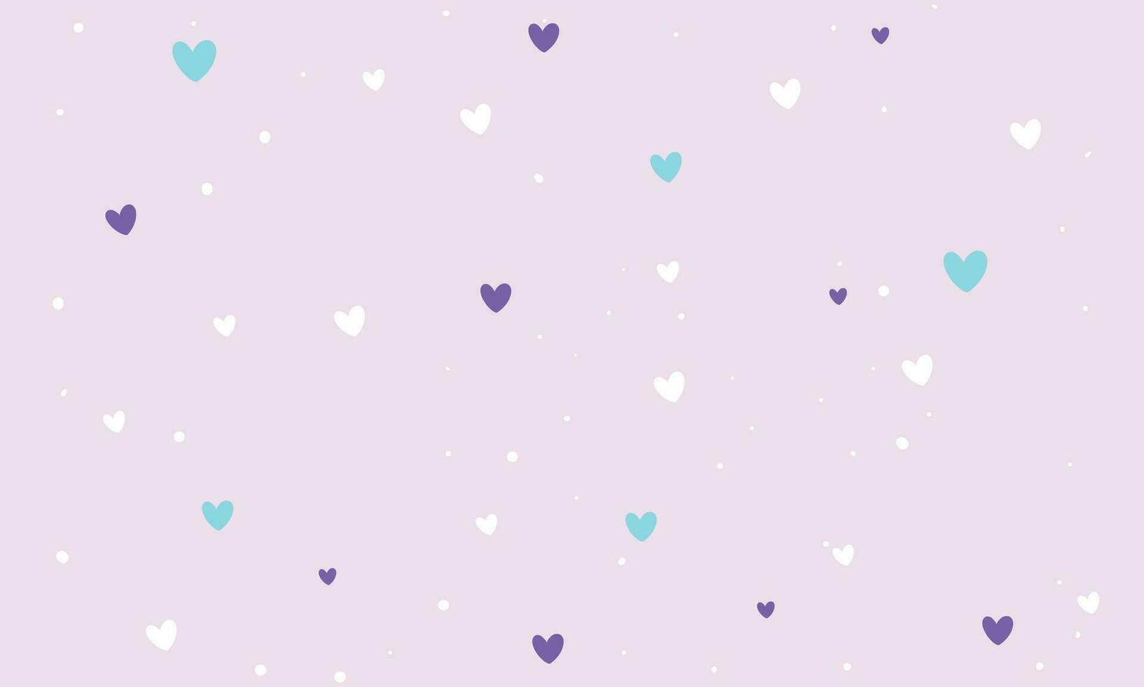 Vector colorful polka dots with hearts background