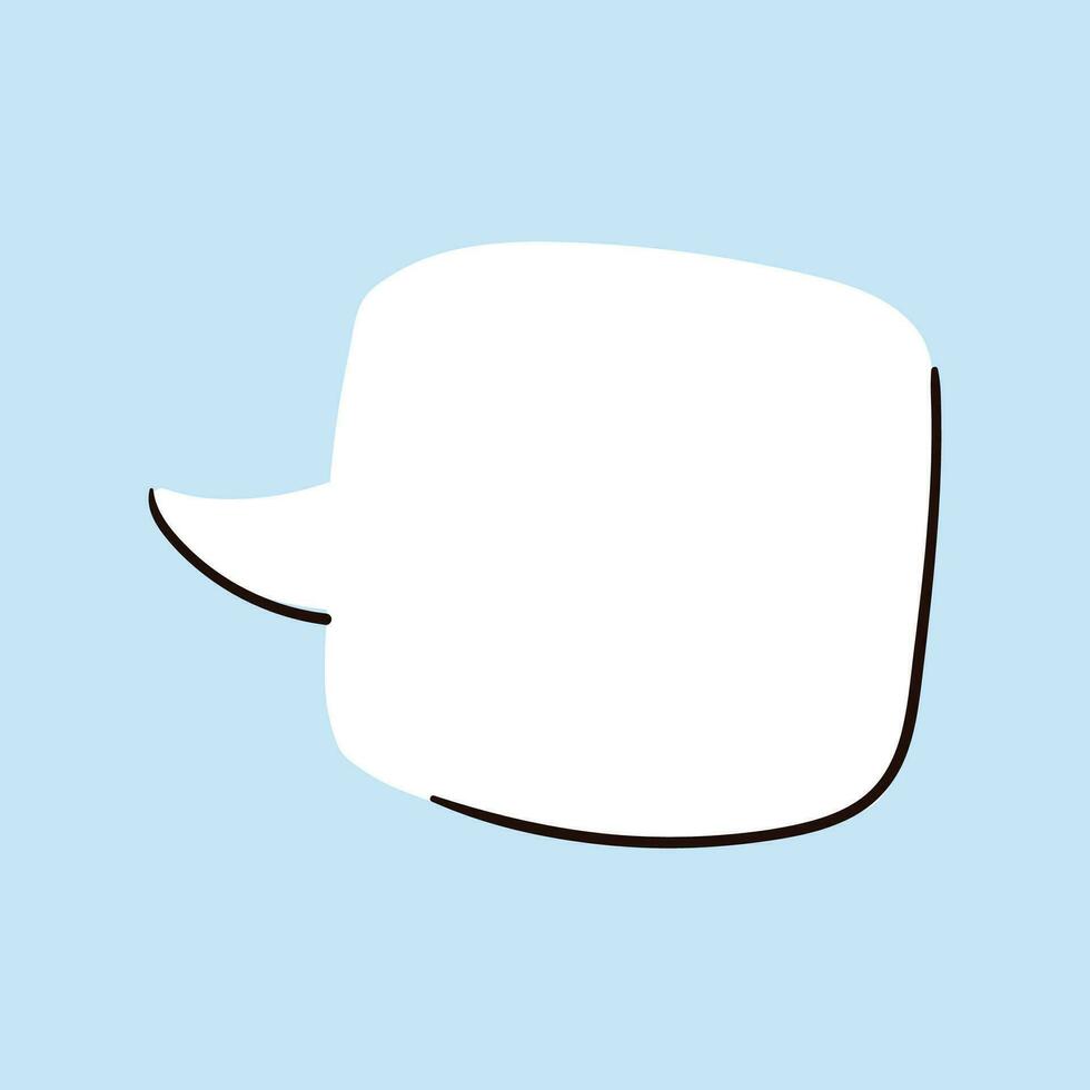Vector illustration of speech balloon  on blue background