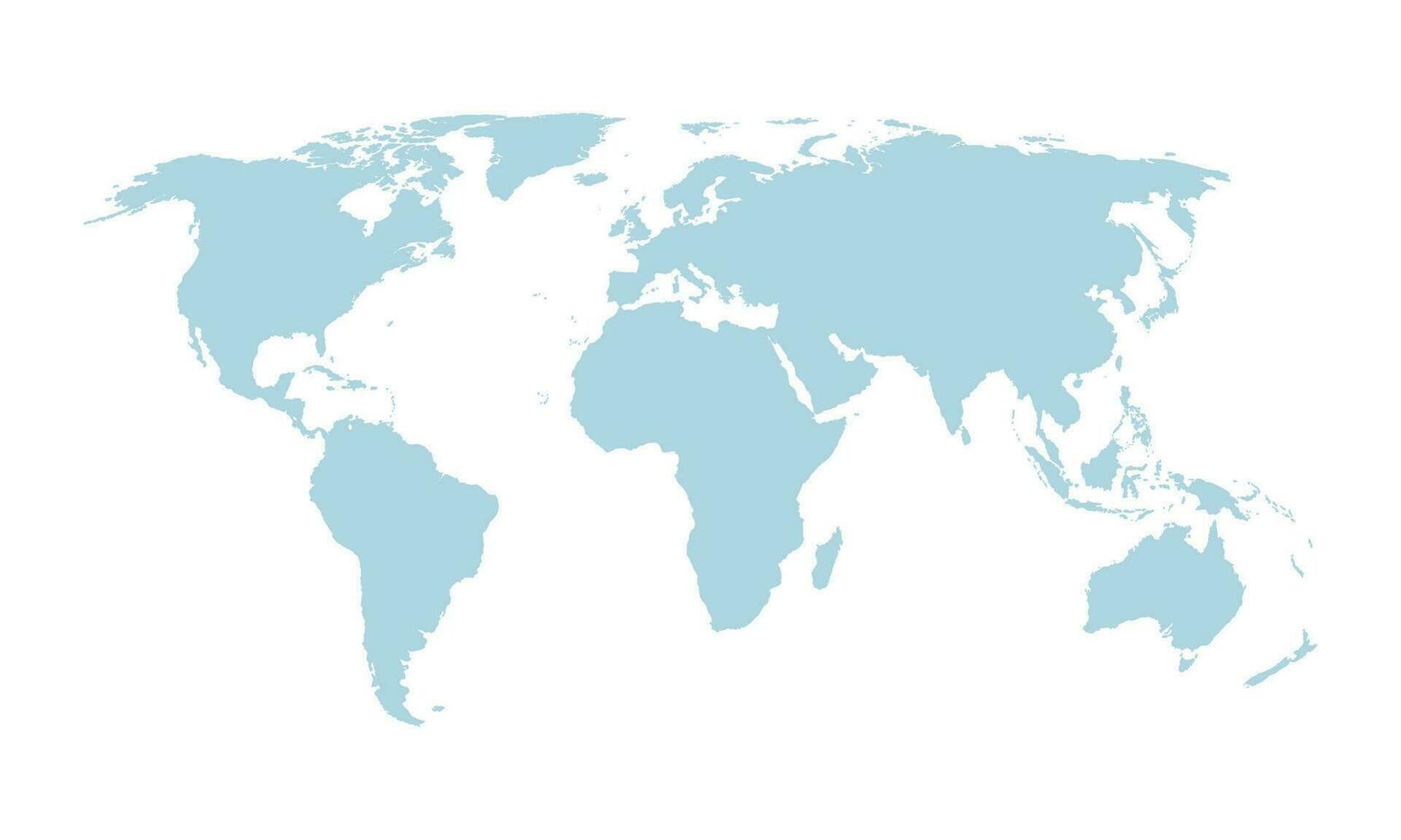 Vector world map with countries borders