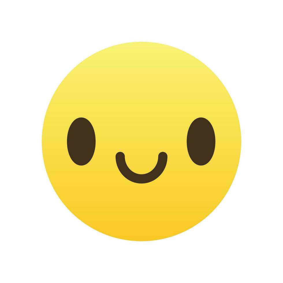 Vector smile emoji illustration on white