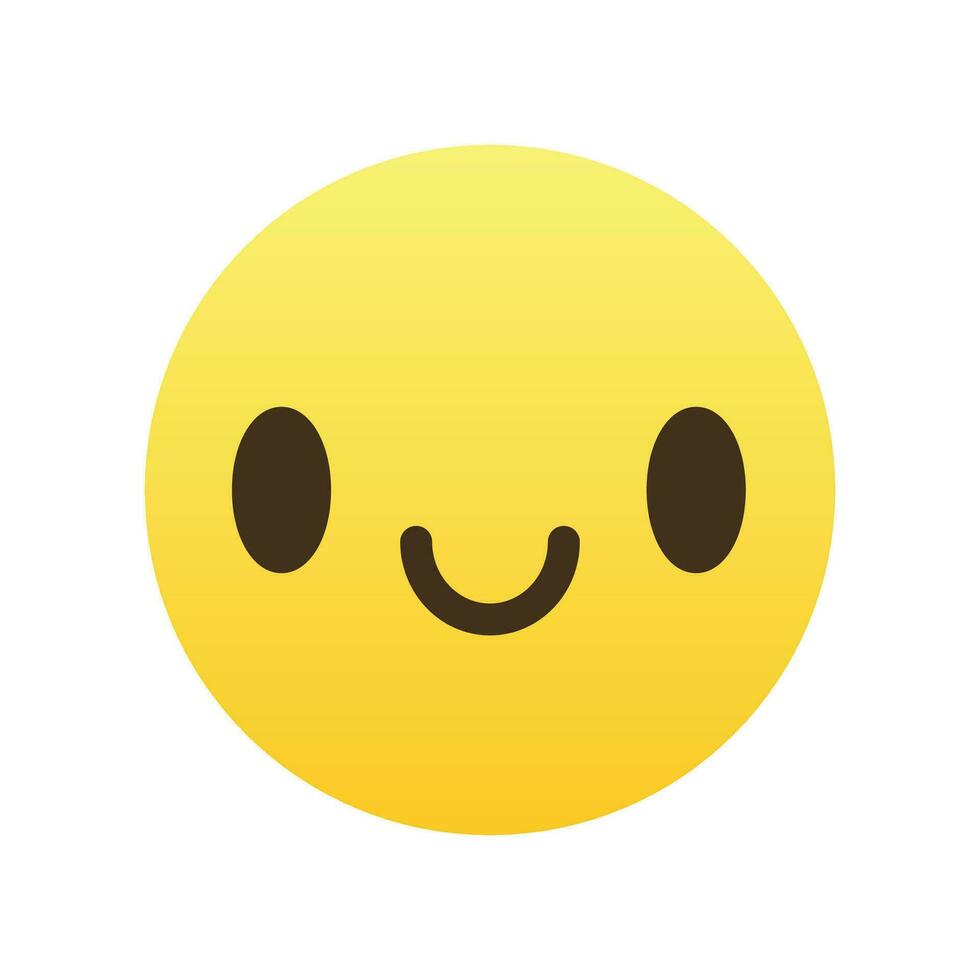 Vector smile emoji illustration on white