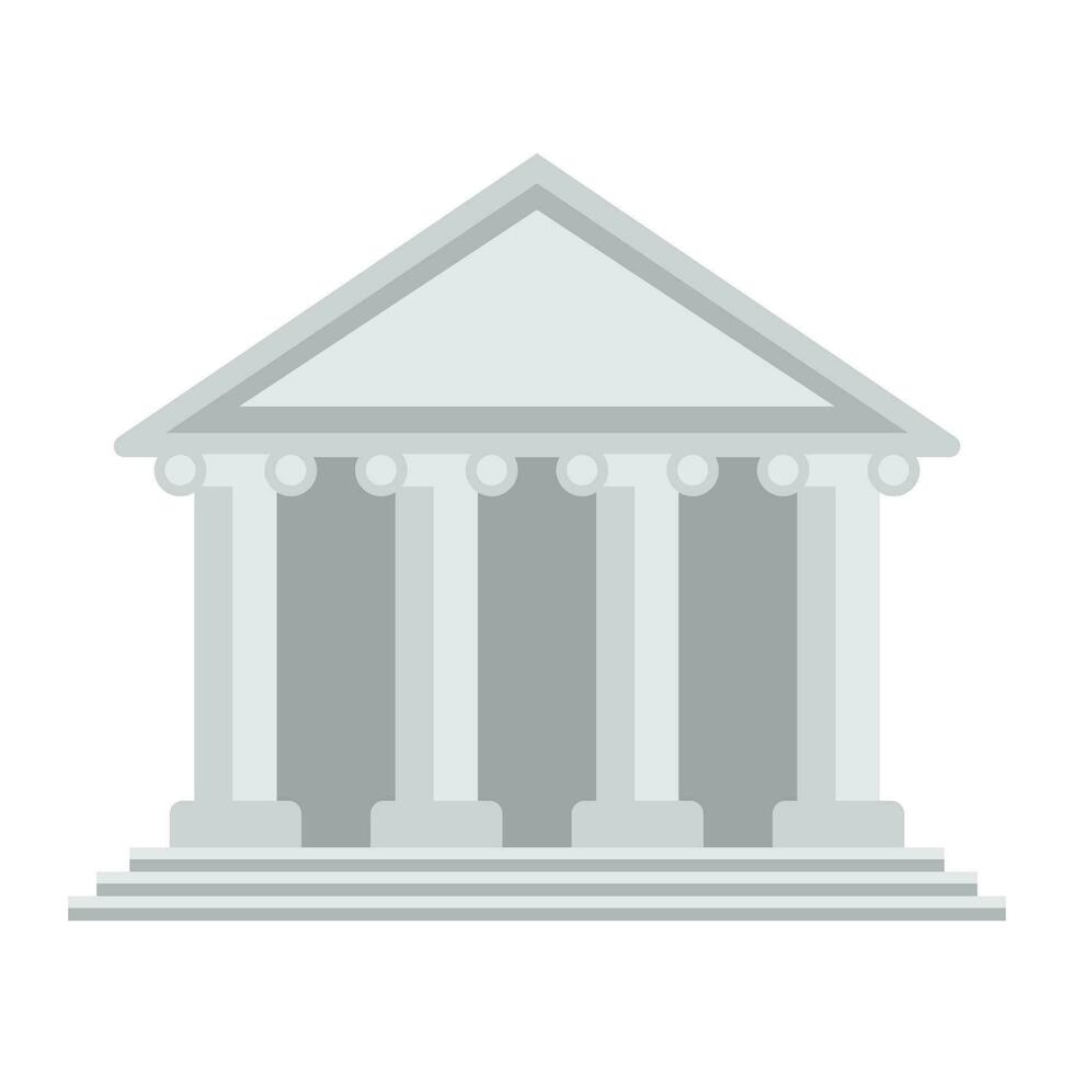 Vector old column building vector isolated icon. old column building emoji illustration