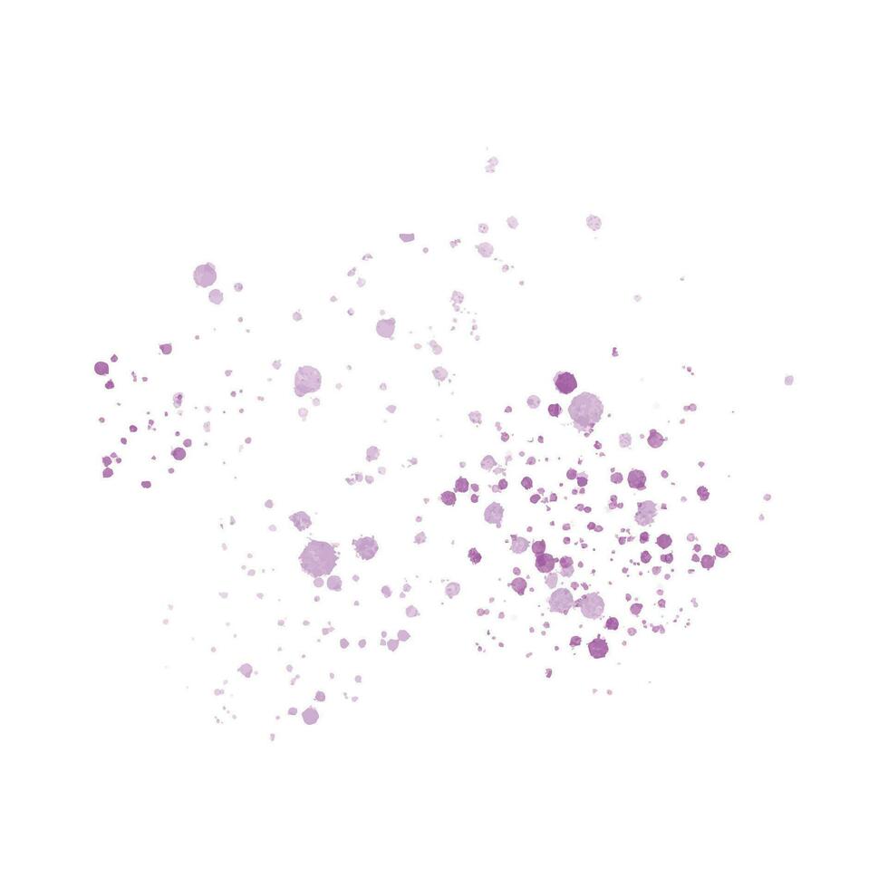 Vector abstract purple watercolor paint brush splash and splatter