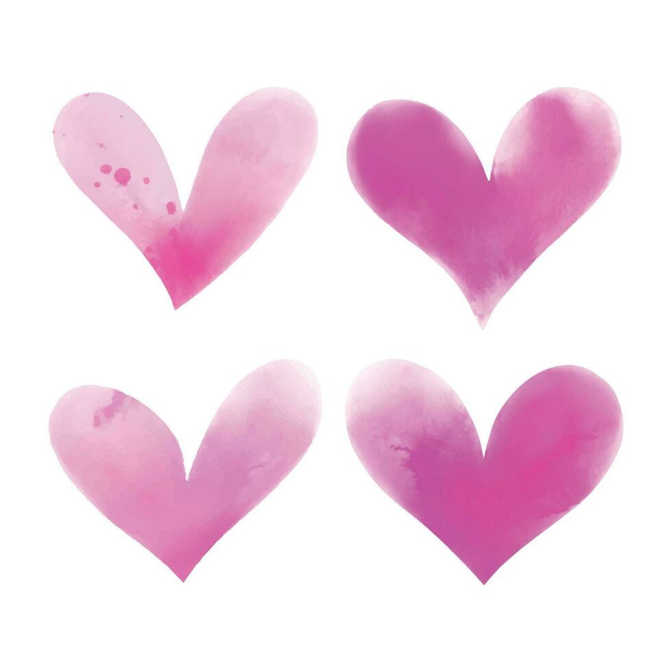 Pink heart collection vector valentine's day edition