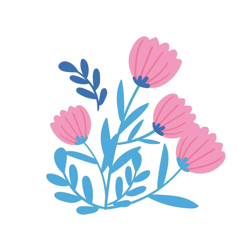 Vector spring flower concept illustration
