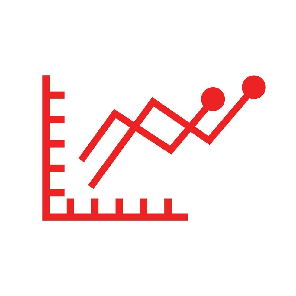 vector statistics chart with arrows on white