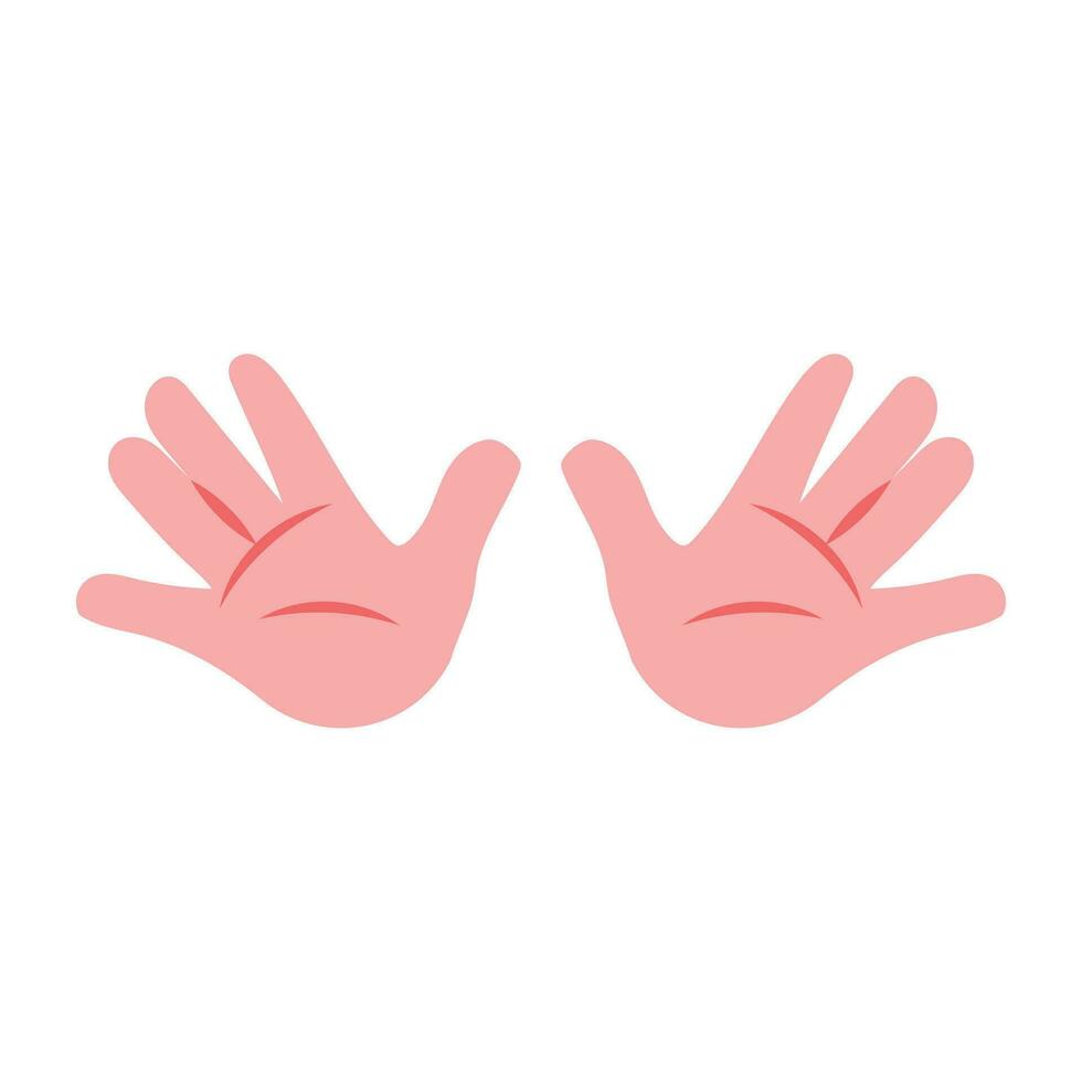 Vector ten from fingers illustration on white background