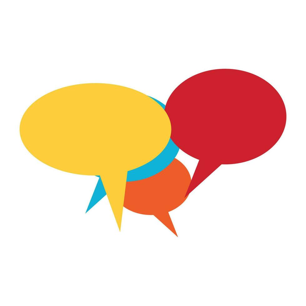 Vector messaging speech bubble icon, isolated on white background