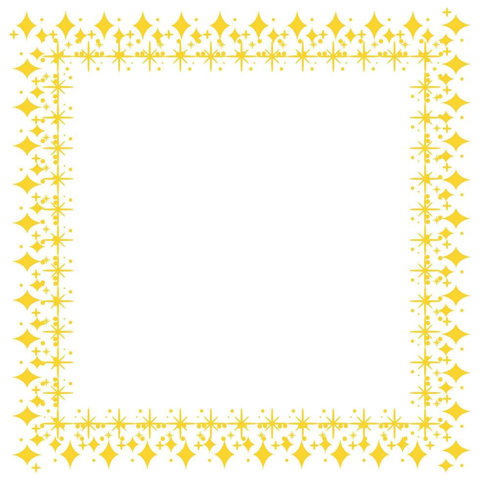 Vector yellow stars border background design