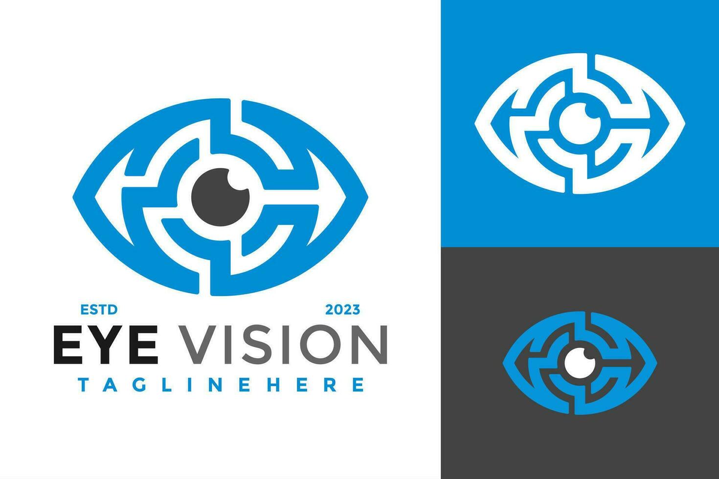 Letter C Eye Vision Logo design vector symbol icon illustration