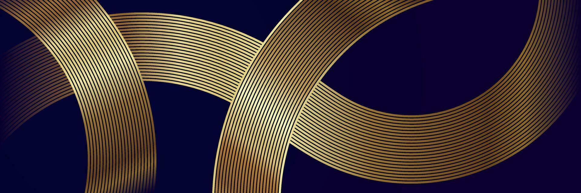 abstract dark elegant luxury background with gold lines vector