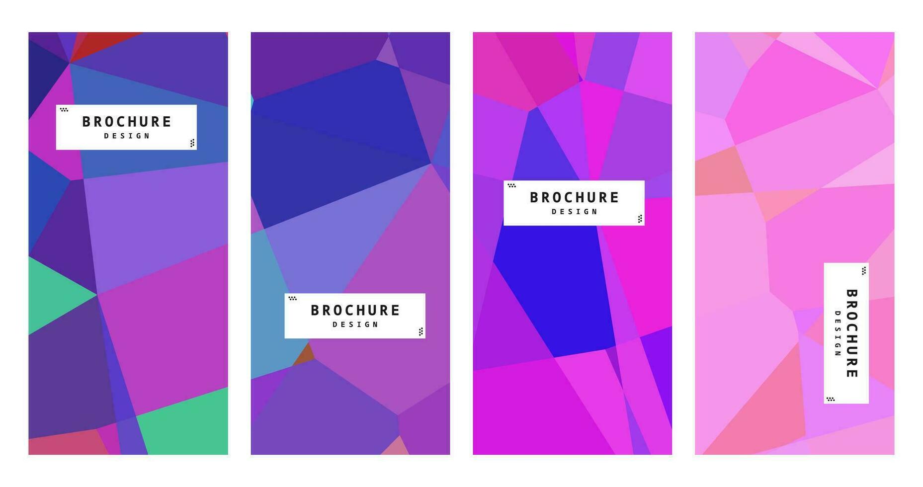 set of brochure with abstract elegant pink purple colorful background vector