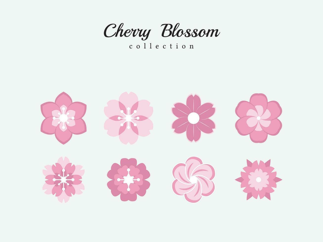 cherry blossom element vector pattern white day easter flower Asian japanese