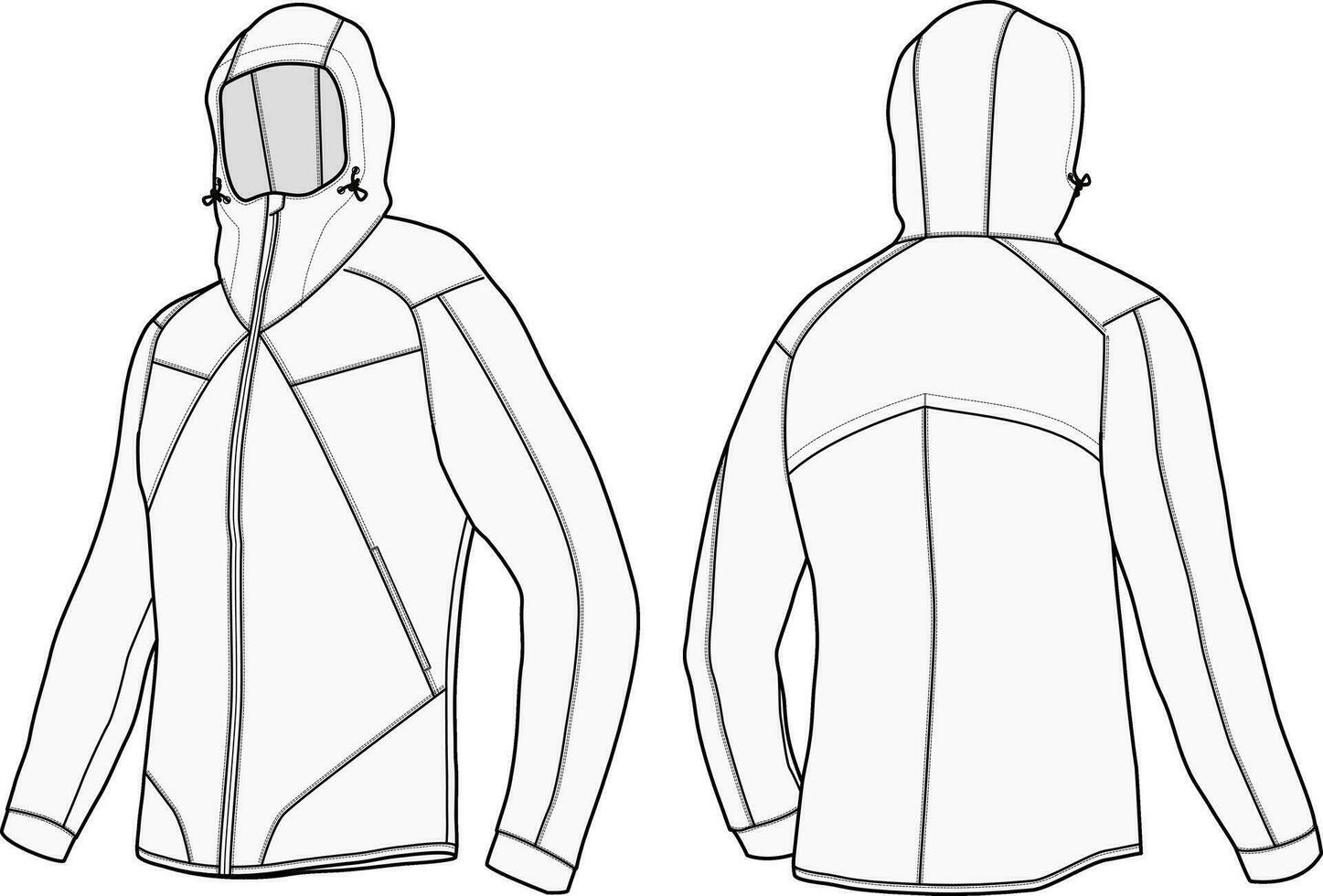Windbreaker Rain Jacket Design Vector Template