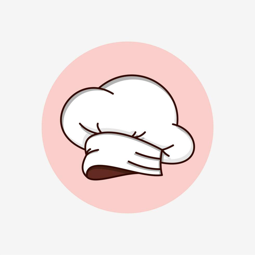 chef hat cartoon style. chef hat icon vector illustration