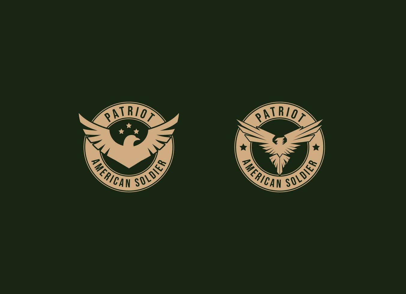 militar veterano Ejército patriótico emblema Insignia etiqueta logo diseño vector