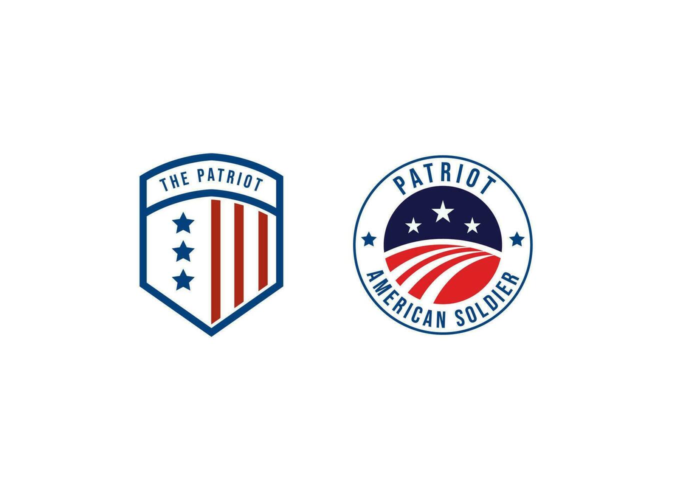 Military Veteran Army Patriotic Emblem Badge Label logo design vector