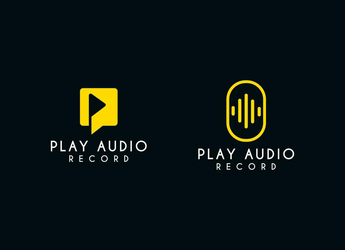 Audio sound recording logo. Sound wave audio logo concept. vector