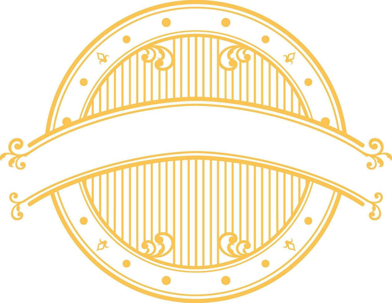 Clásico real lujo victoriano ornamental logo vector