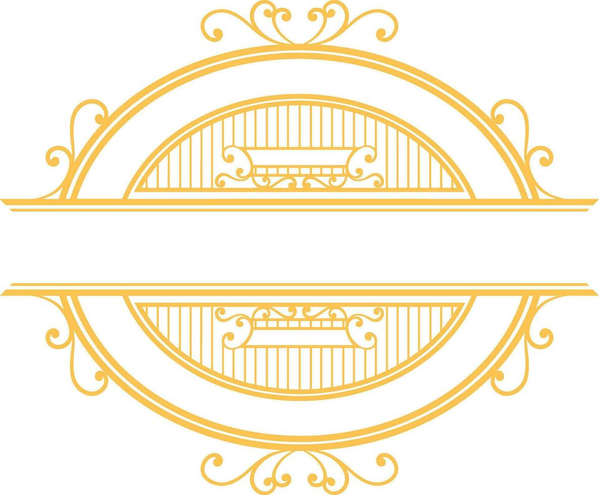 Clásico real lujo victoriano ornamental logo vector