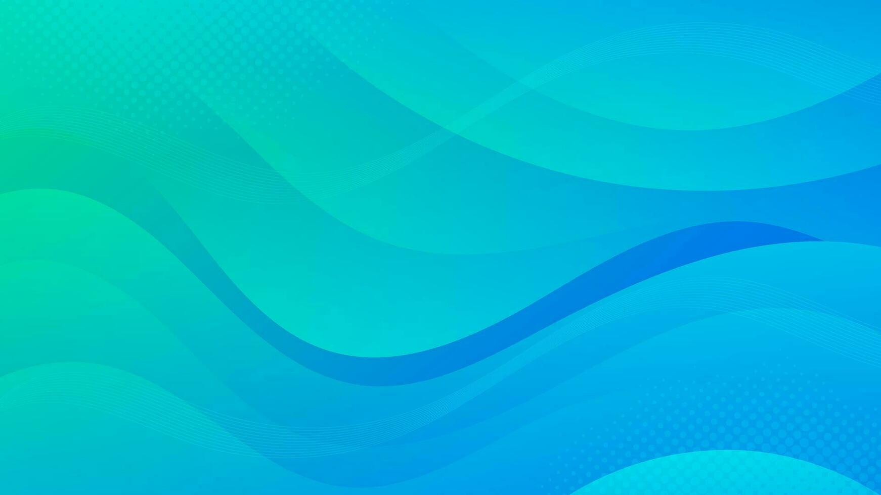 Abstract Green blue Background with Wavy Shapes. flowing and curvy shapes. This asset is suitable for website backgrounds, flyers, posters, and digital art projects. vector