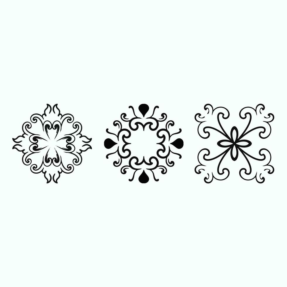 vintage ornament elements set of engraved motifs in vector format