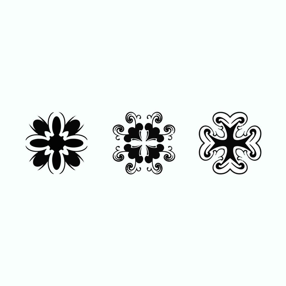 vintage ornament elements set of engraved motifs in vector format