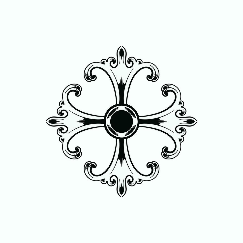 vintage ornament mandala elements set of engraved motifs in vector format